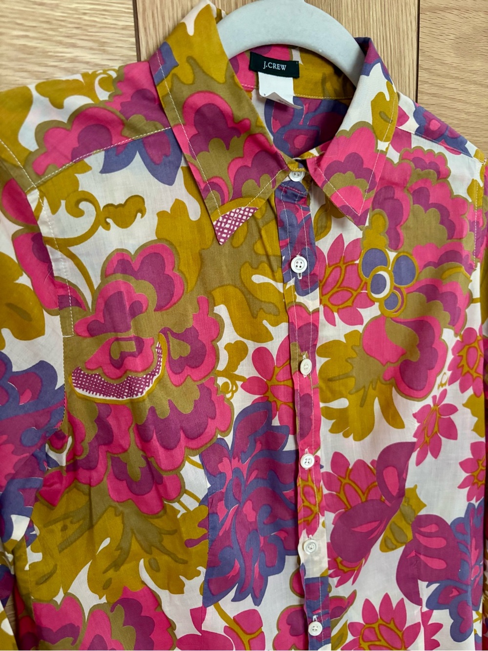 Women’s J. Crew Floral Cotton Button Down Shirt - Size 2